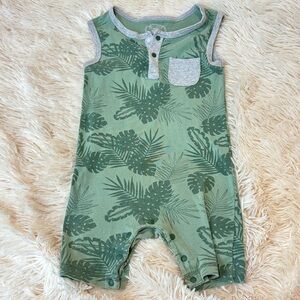 Lamaze Green Tropical Sleeveless Pocket Romper 24 months